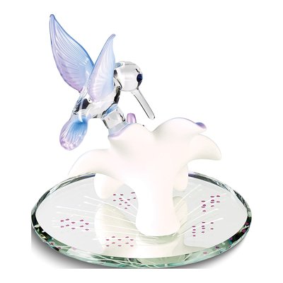 Blue Hummingbird & Lily Glass Figurine Gift – view 2