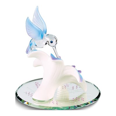 Blue & Purple Hummingbird Glass Figurine Gift – view 2