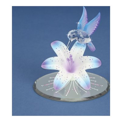 Blue & Purple Hummingbird Glass Figurine Gift – view 3