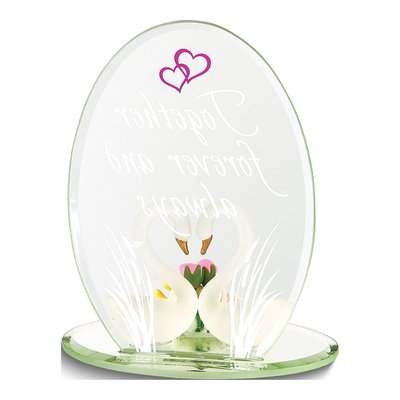 Swan Pair Glass Figurine – view 2