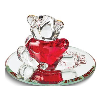 You & Me Together Forever Bear Glass Figurine – view 2