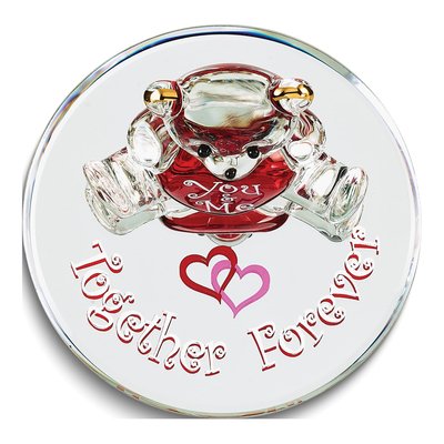 You & Me Together Forever Bear Glass Figurine – view 3