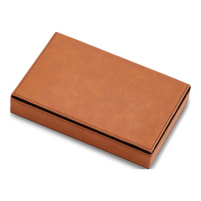 Caramel Leatherette Dice & Card Set