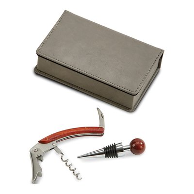 Engravable Stainless Steel Bottle Stopper & Bar Tool Set – view 3
