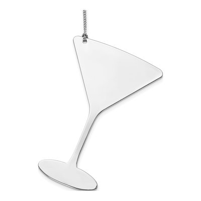 Silver-Tone Martini Ornament