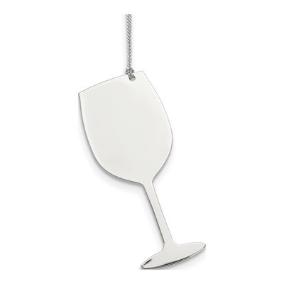 Silver-Tone Wine Glass Ornament – view 3