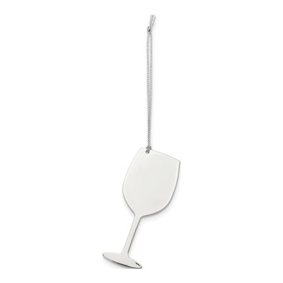 Silver-Tone Wine Glass Ornament – view 4