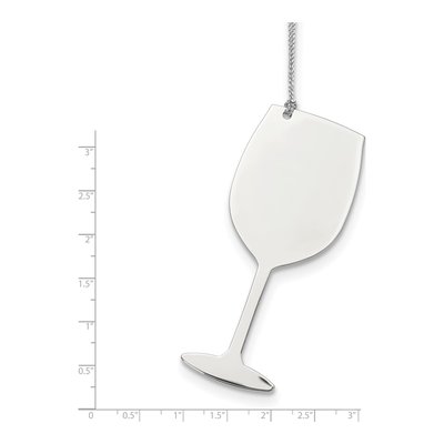 Silver-Tone Wine Glass Ornament – view 5