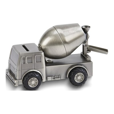 Pewter-Tone Cement Mixer Bank