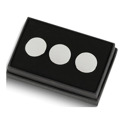 Set of 3 Silver-Tone Golf Ball Markers, Gift Boxed