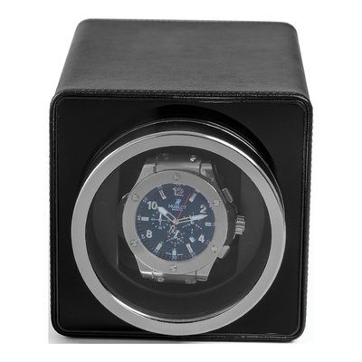 Black Faux Leather Single Watch Winder – view 3
