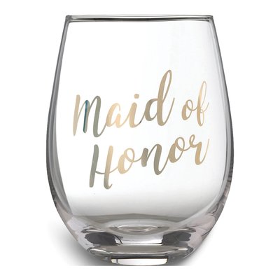 Maid of Honor Stemless Wine Glass