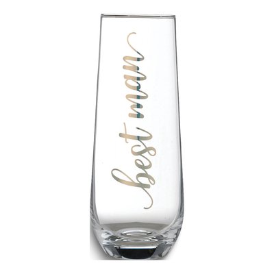 2 Inch Lillian Rose Gold-Tone Best Man Stemless Champagne Glass