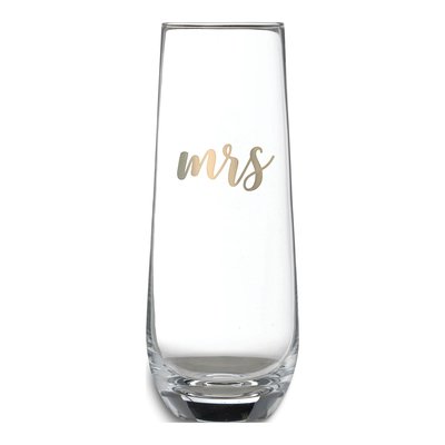 Lillian Rose Gold-Tone Mrs. Stemless Champagne Glass