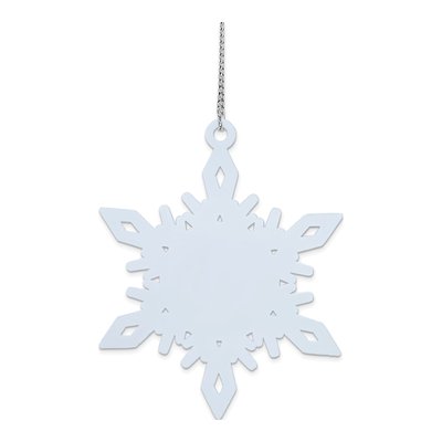 White Pewter Snowflake Ornament - Engravable – view 3