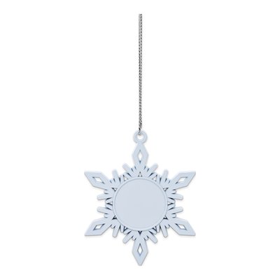 White Pewter Snowflake Ornament - Engravable – view 4