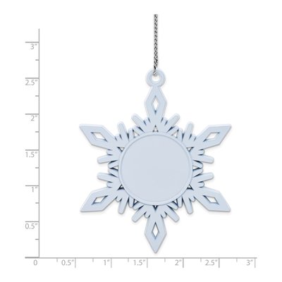 White Pewter Snowflake Ornament - Engravable – view 6