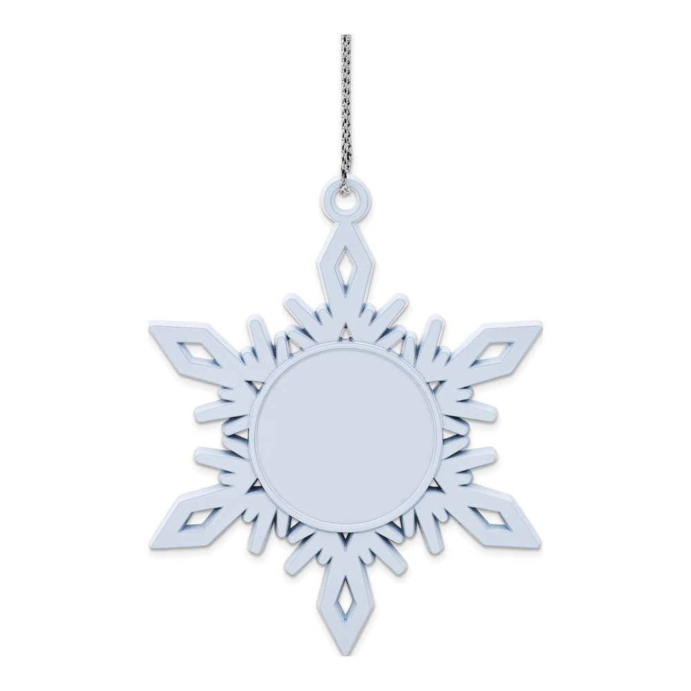 White Pewter Snowflake Ornament - Engravable