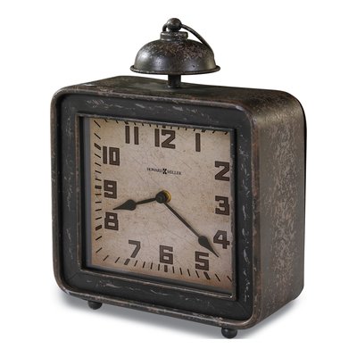Howard Miller Collins Antique Black Mantel Clock