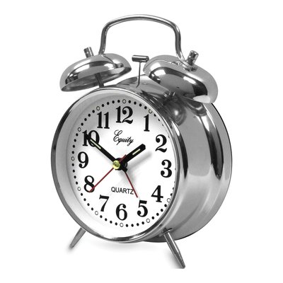 Silver-Tone Twin Bell Alarm Clock – view 2