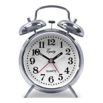 Silver-Tone Twin Bell Alarm Clock