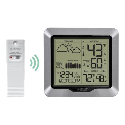 Wireless Weather Station with Atomic Clock & Alarm – view 3