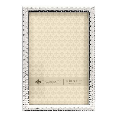 4x6 Silver-Tone Hammered Metal Photo Frame