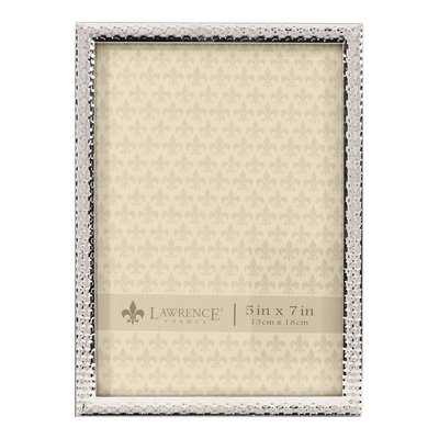 Silver-Tone Hammered 5x7 Photo Frame Gift