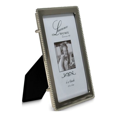 Silver-Tone Beaded Edge 4x6 Photo Frame – view 2