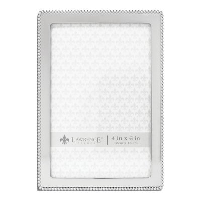 Silver-Tone Beaded Edge 4x6 Photo Frame