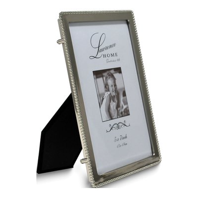 Silver-Tone Beaded Edge 5x7 Photo Frame – view 2