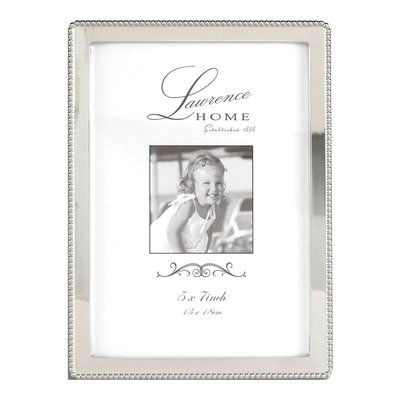 Silver-Tone Beaded Edge 5x7 Photo Frame