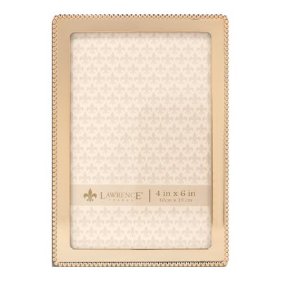 4x6 Gold-Tone Beaded Photo Frame