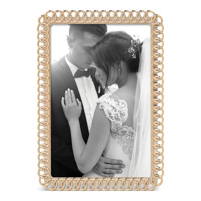 4x6 Gold-Tone Eternity Rings Photo Frame – view 3