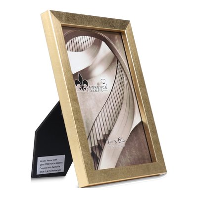 4x6 Chloe Textured Gold-Tone Photo Frame – view 2