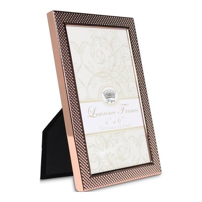 4x6 Fawn Pin Dot Rose-Tone Metal Picture Frame – view 2