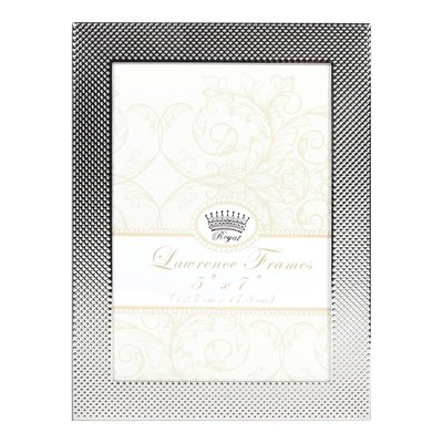 Silver-Tone Fawn Pin Dot 5x7 Photo Frame