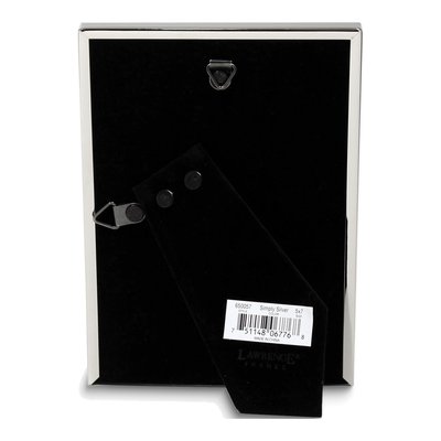 5x7 Silver-Tone Polished Metal Picture Frame – view 3