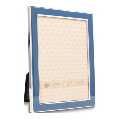 Silver-Tone 5x7 Navy Enamel Photo Frame Gift – view 2