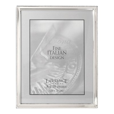 Silver-Plated 8x10 Bead Border Photo Frame
