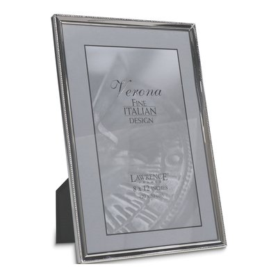 Silver-Plated 8x12 Photo Frame with Bead Border – view 2