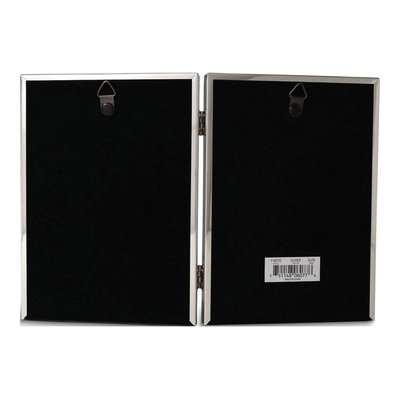 Silver-Plated 5x7 Double Photo Frame - Bead Border – view 2
