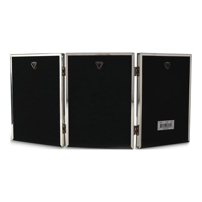 Silver-Plated Triple 5x7 Photo Frame - Bead Border – view 2
