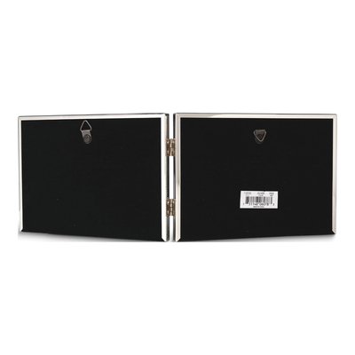 Silver-Plated 5x7 Double Photo Frame - Bead Border – view 2