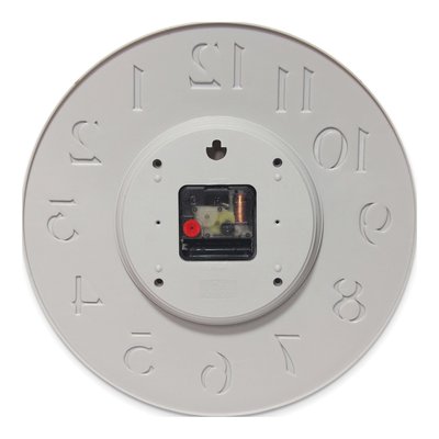 Grey Resin Wall Clock with Rose-Tone Numbers – view 3
