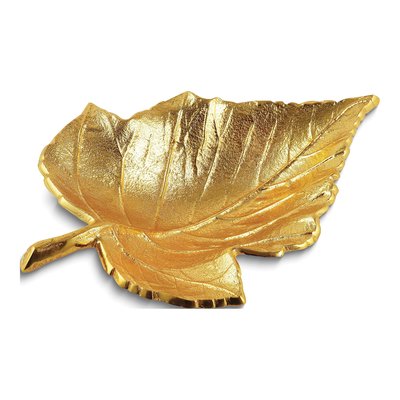 Gold-Tone Aluminum Maple Leaf Tray – view 2