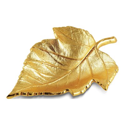 Gold-Tone Aluminum Maple Leaf Tray