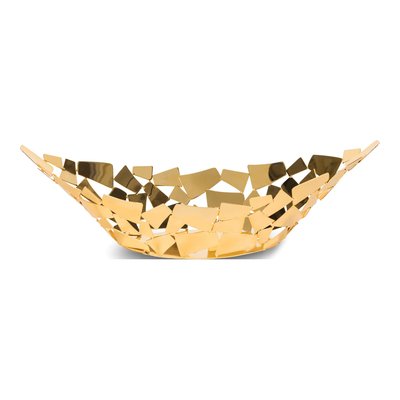 Golden Facets Gold-Tone Boat Decor - 16 in Gift Piece