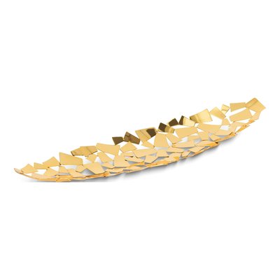 Golden Facets Gold-Tone Stainless Steel 22 in Platter