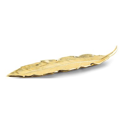 Gold-Tone Aluminum Feather Serving Tray – view 2
